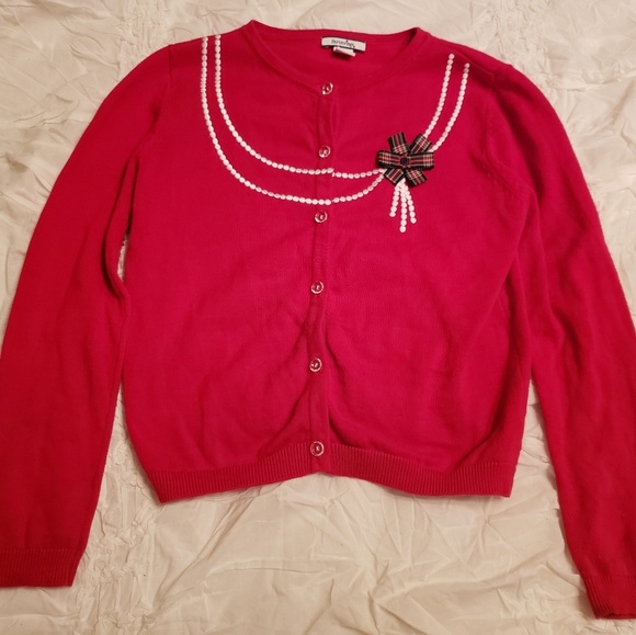 Girl's Hartstrings, Size 7 Red Cardigan. - Picture 1 of 1